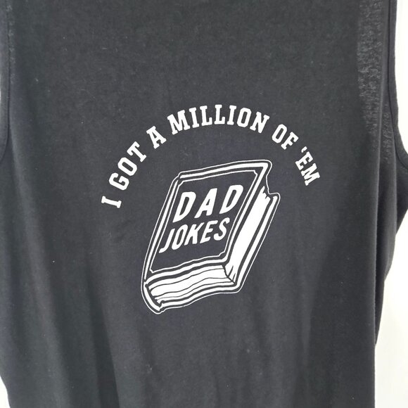 Delta pro weight mens size XL Black sleeveless dad jokes graphic tee humerous - Picture 2 of 8